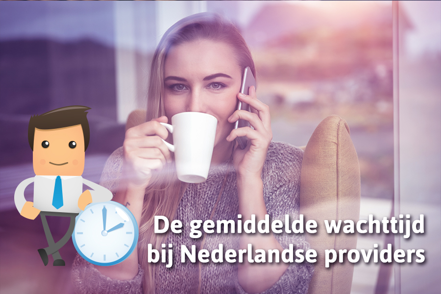 De gemiddelde wachttijd bij Nederlandse providers